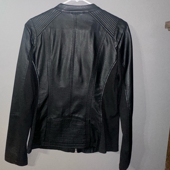 Woman’s Black Faux Leather Jacket - Picture 4 of 9